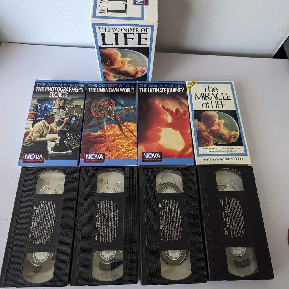 Nova The Wonder Of Life Documentary 1996 4 VHS Box Set Adventures In Science VTG